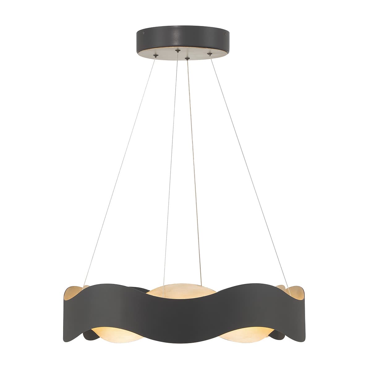 Vaughan 1 Light Chandeliers In Silver-Black