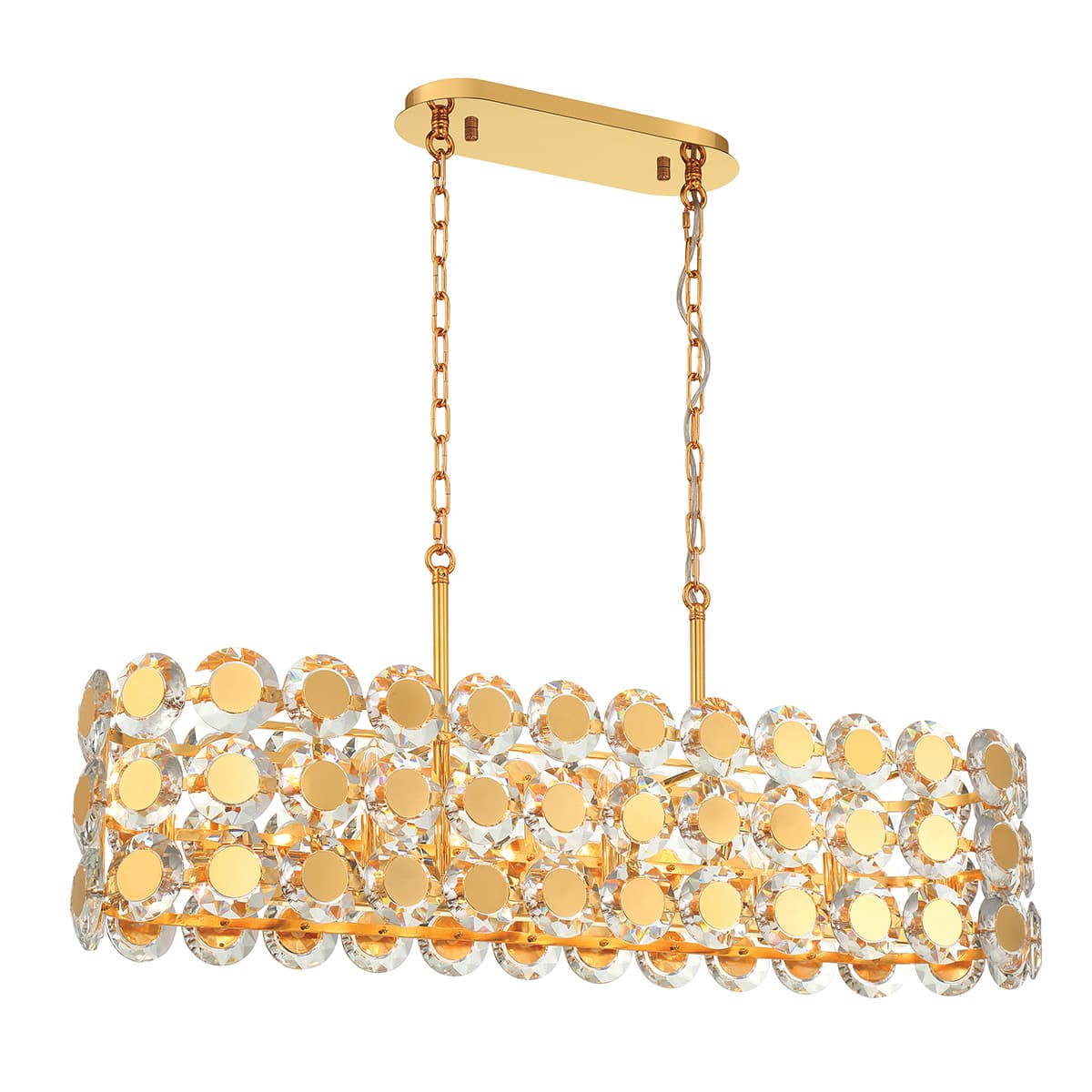 Perrene 8 Light Chandeliers In Gold — view 2