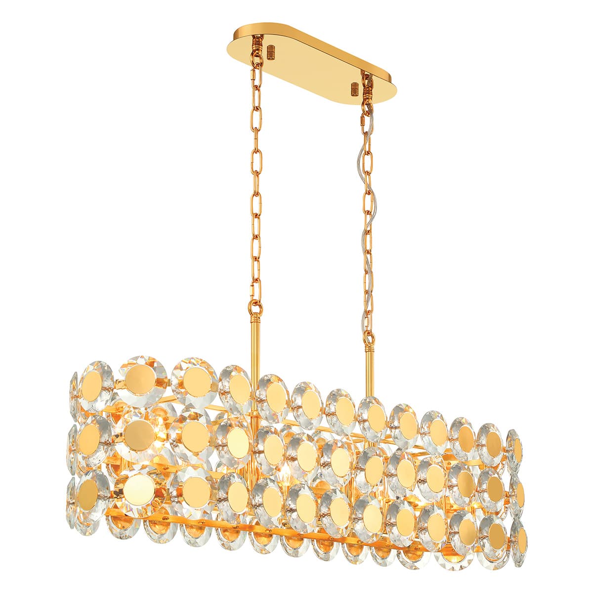 Perrene 8 Light Chandeliers In Gold — view 3
