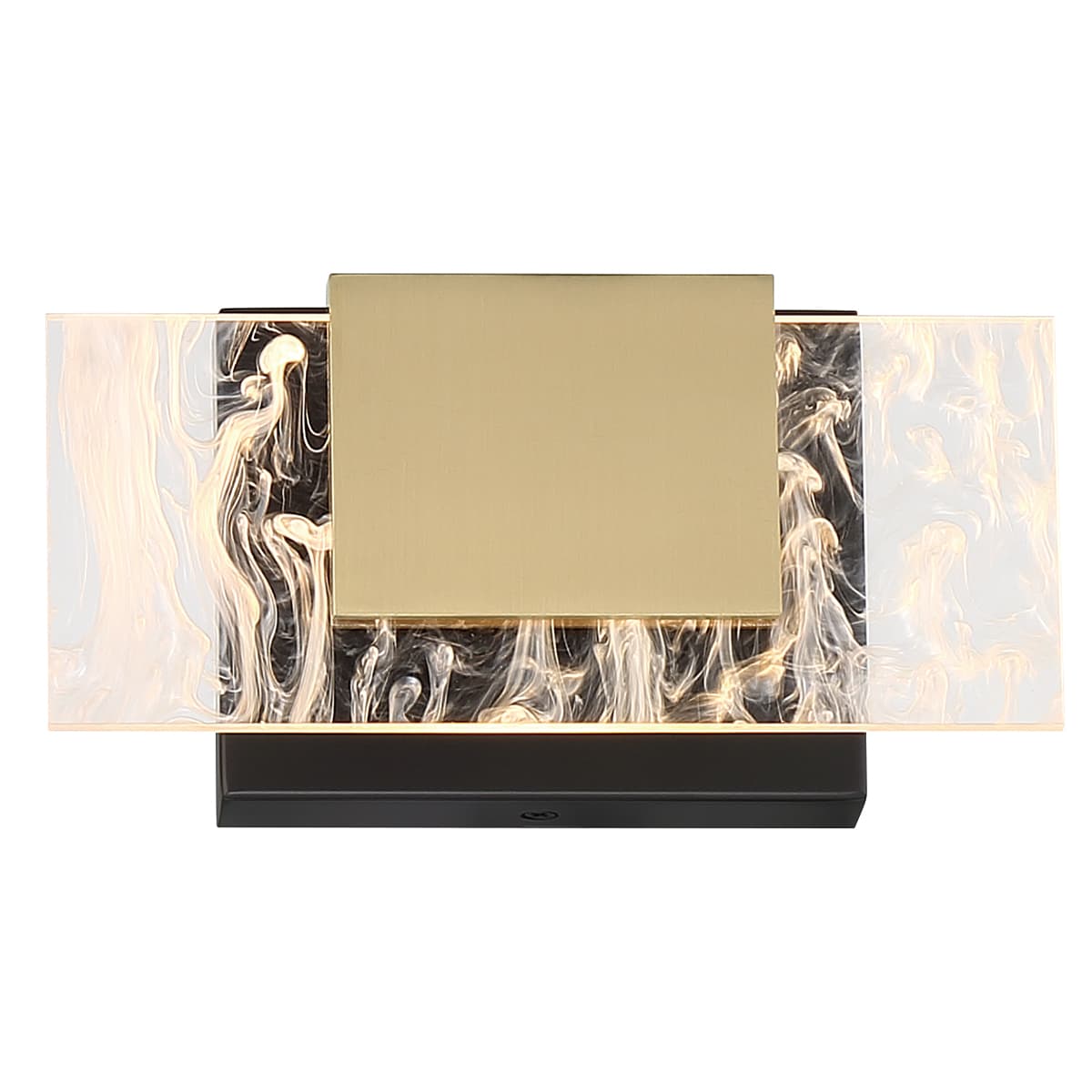Kasha 1 Light Wall Sconce In Gold-Black — view 3