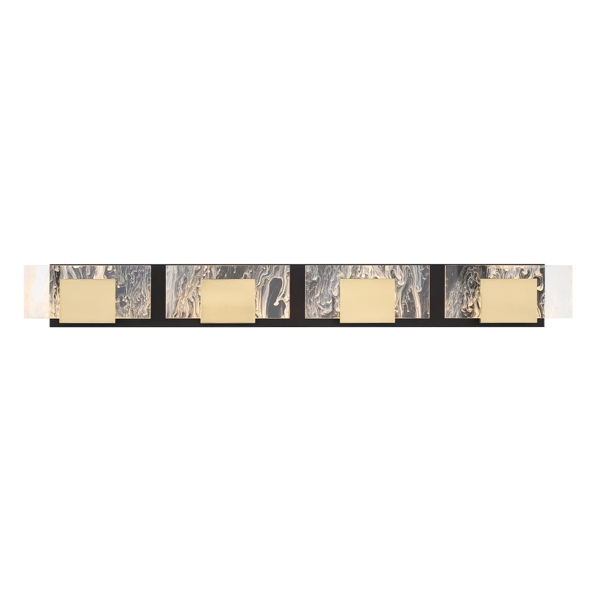 Kasha 4 Light Vanity In Gold-Black