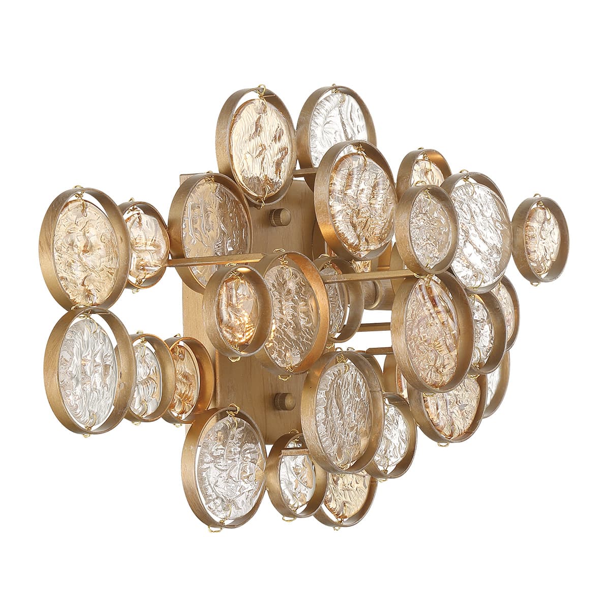 Trento 2 Light Wall Sconce In Gold — view 2