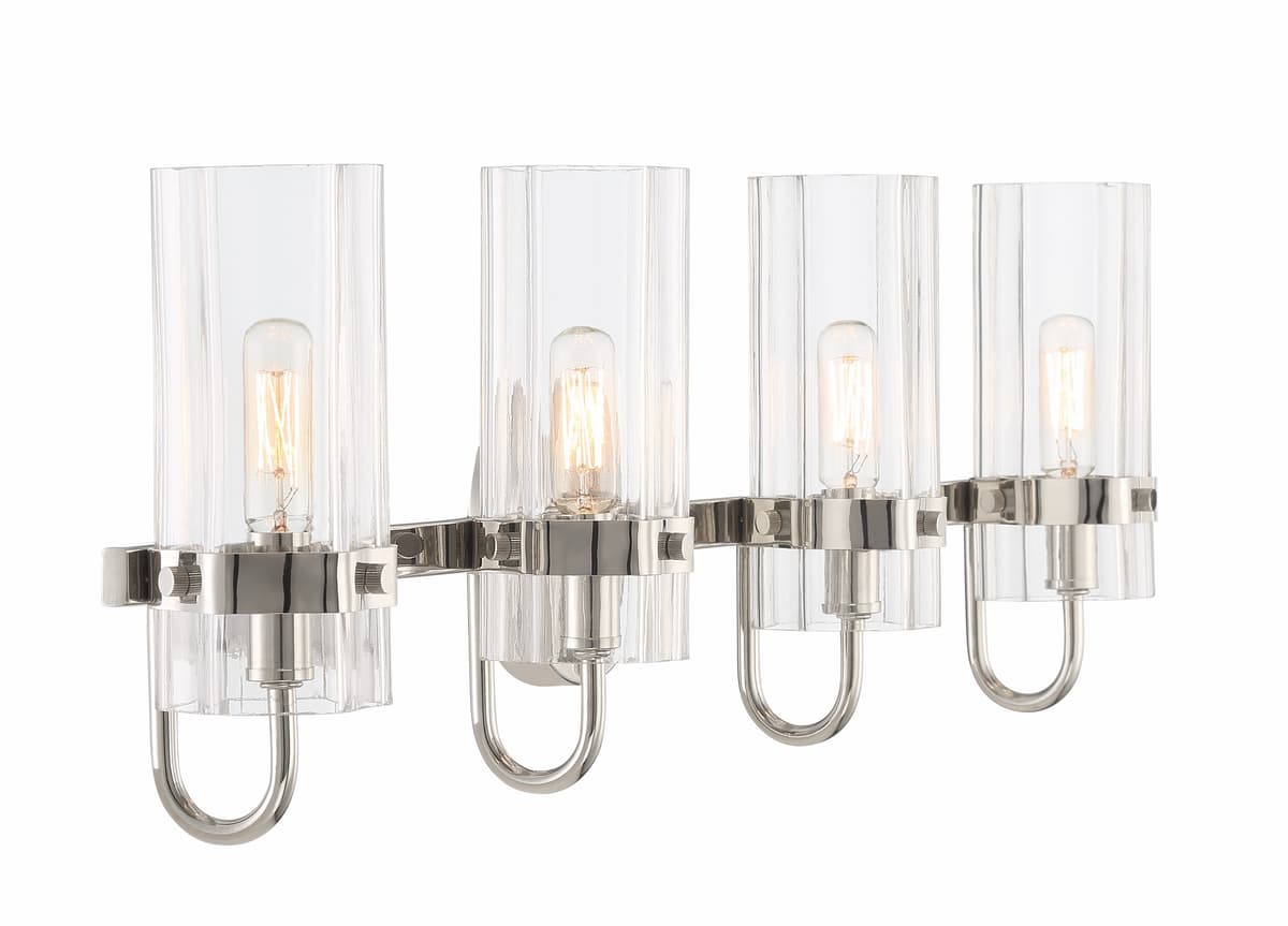 Brook 4 Light Vanity In Chrome — view 3