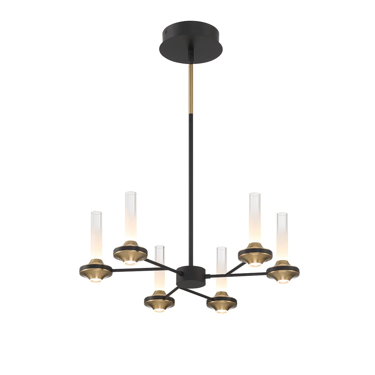 Torcia 12 Light Chandeliers In Black — view 2