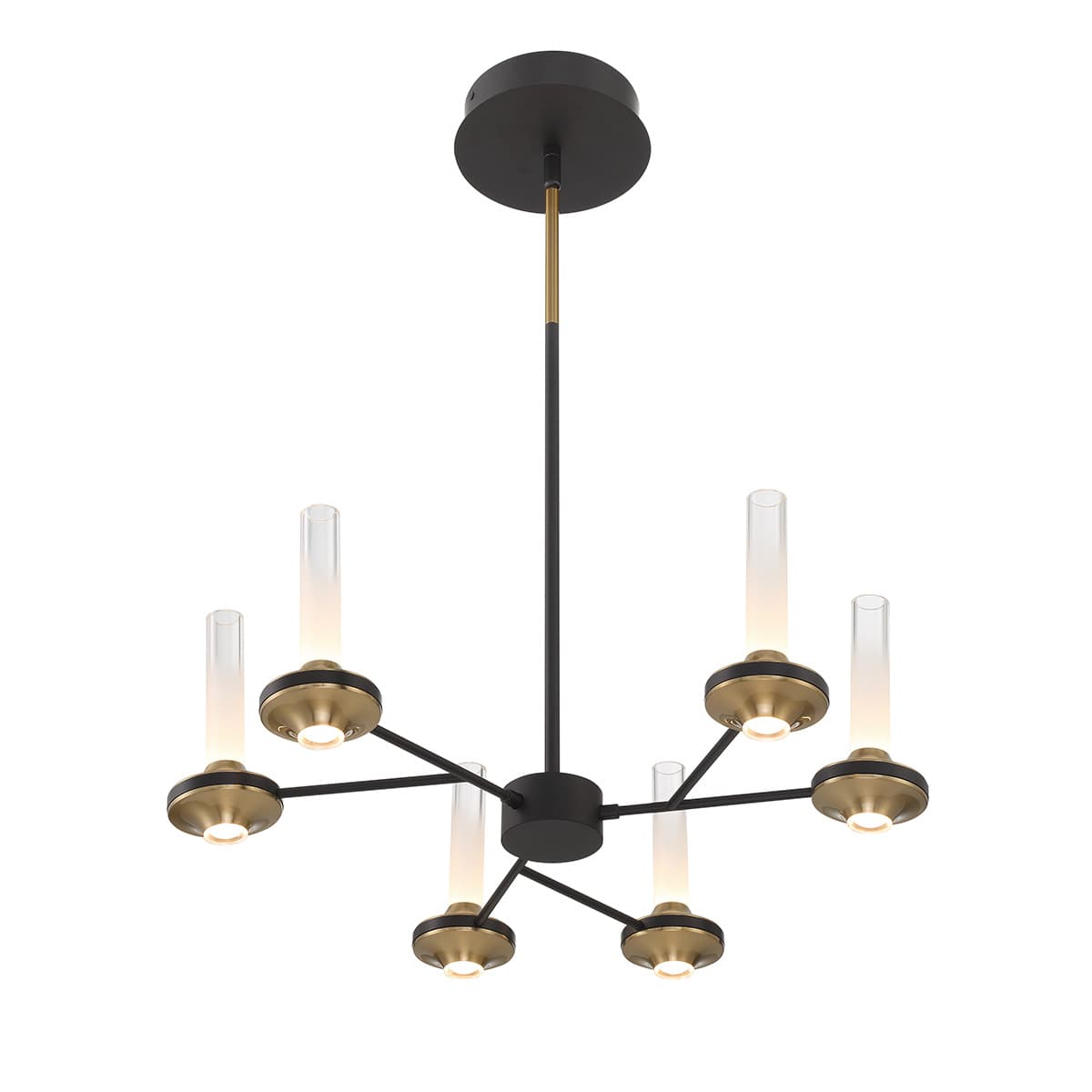 Torcia 12 Light Chandeliers In Black — view 3