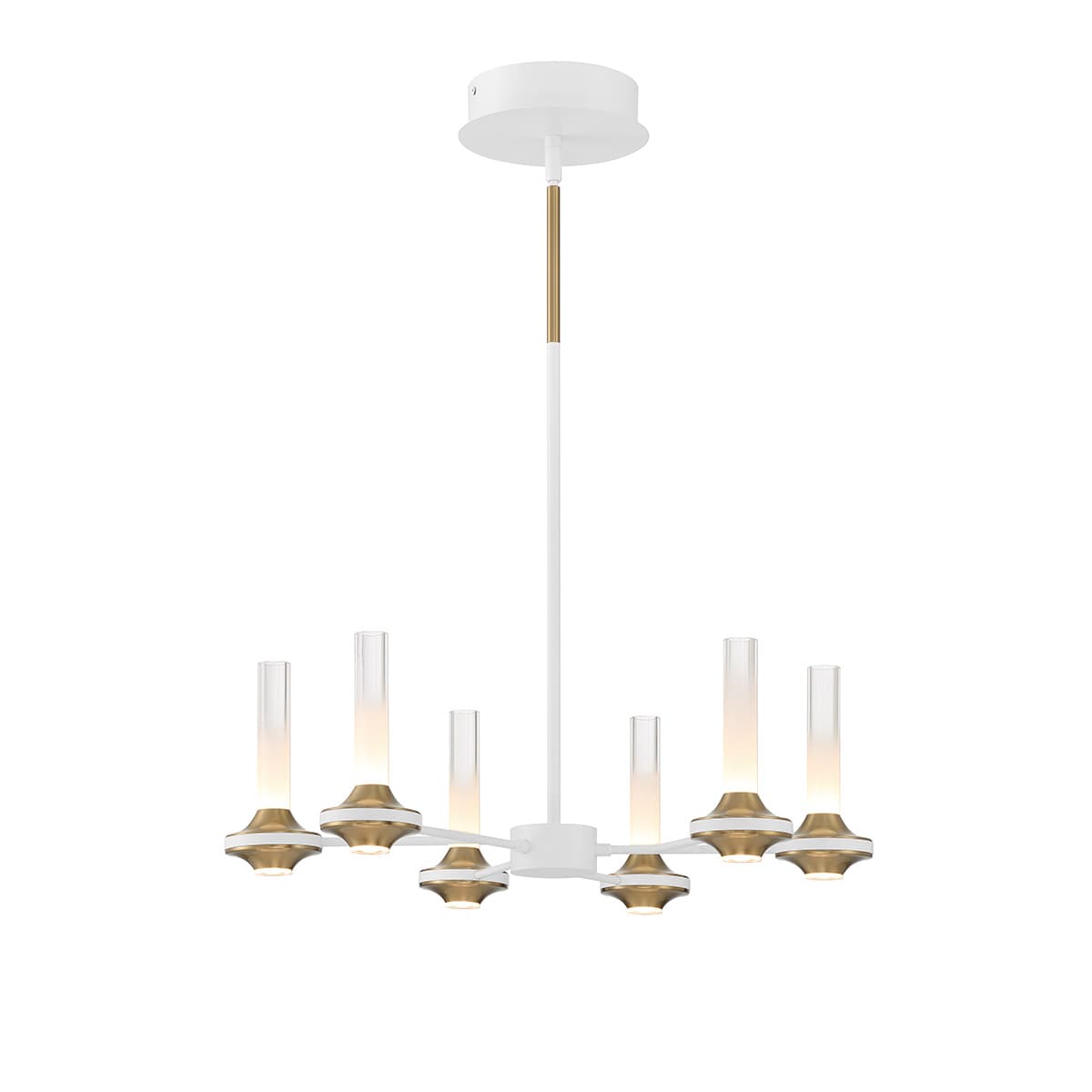 Torcia 12 Light Chandeliers In White — view 2