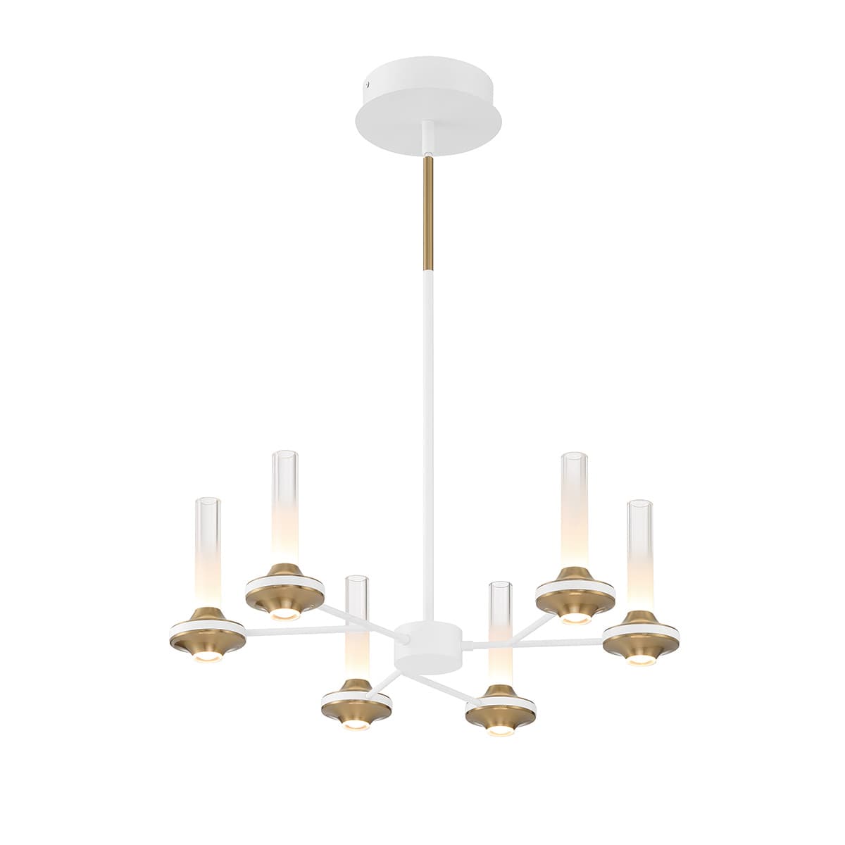 Torcia 12 Light Chandeliers In White — view 3
