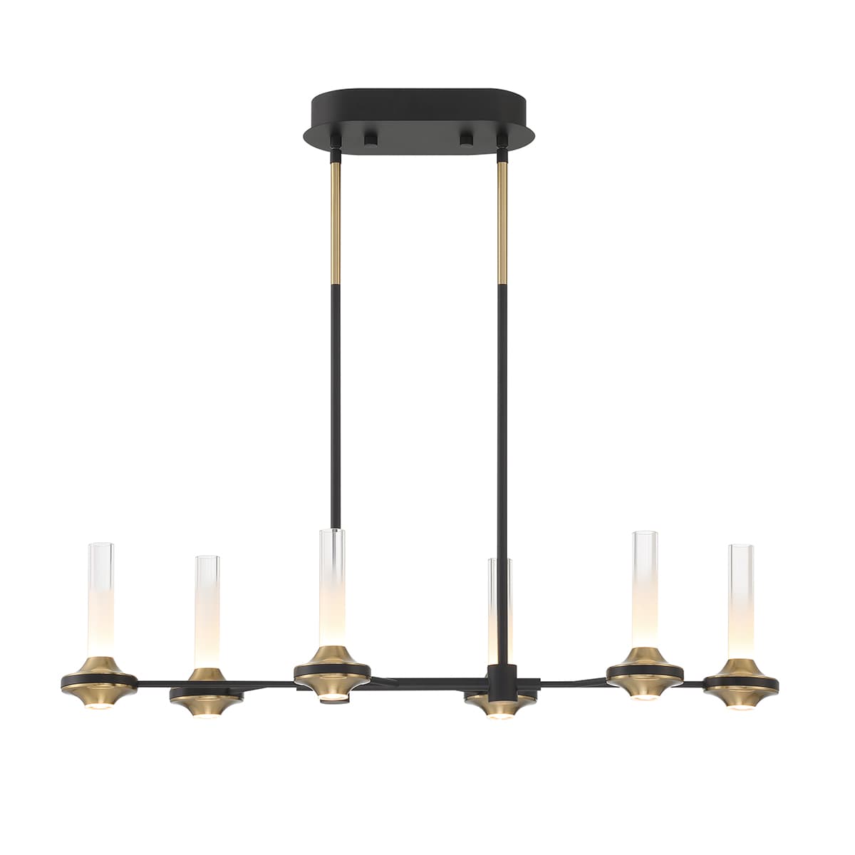 Torcia 12 Light Chandeliers In Black — view 2