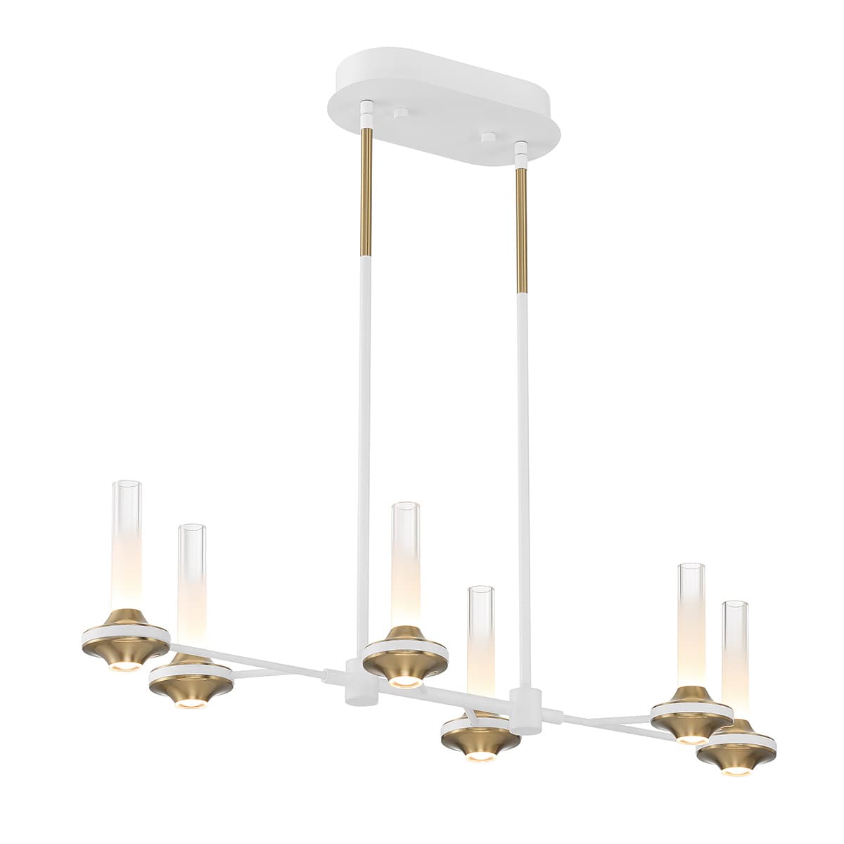 Torcia 12 Light Chandeliers In White — view 2