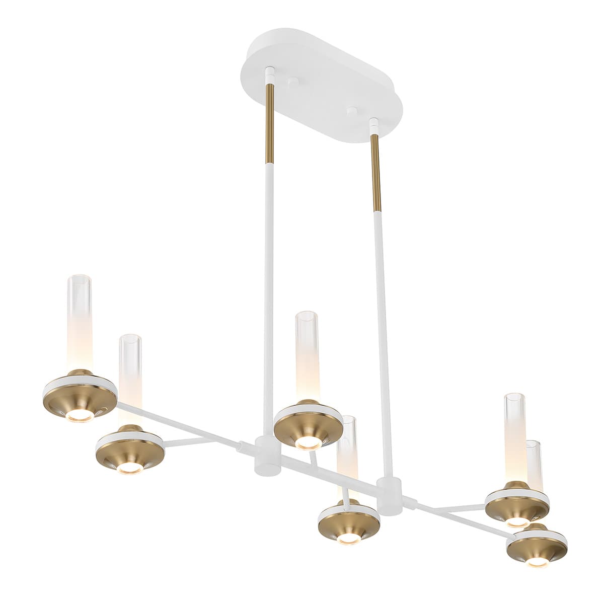 Torcia 12 Light Chandeliers In White — view 3