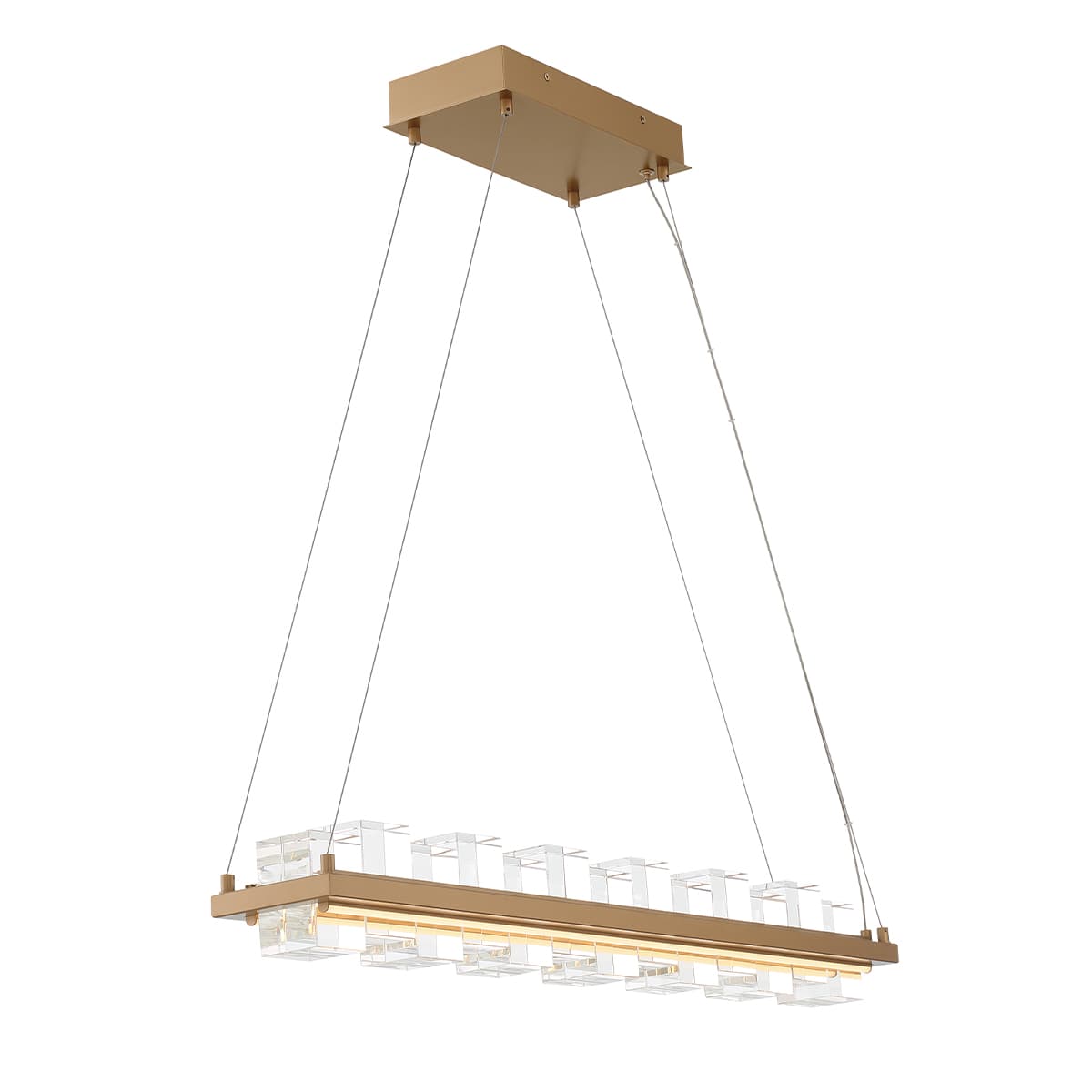 Bruco 2 Light Chandeliers In Gold — view 2