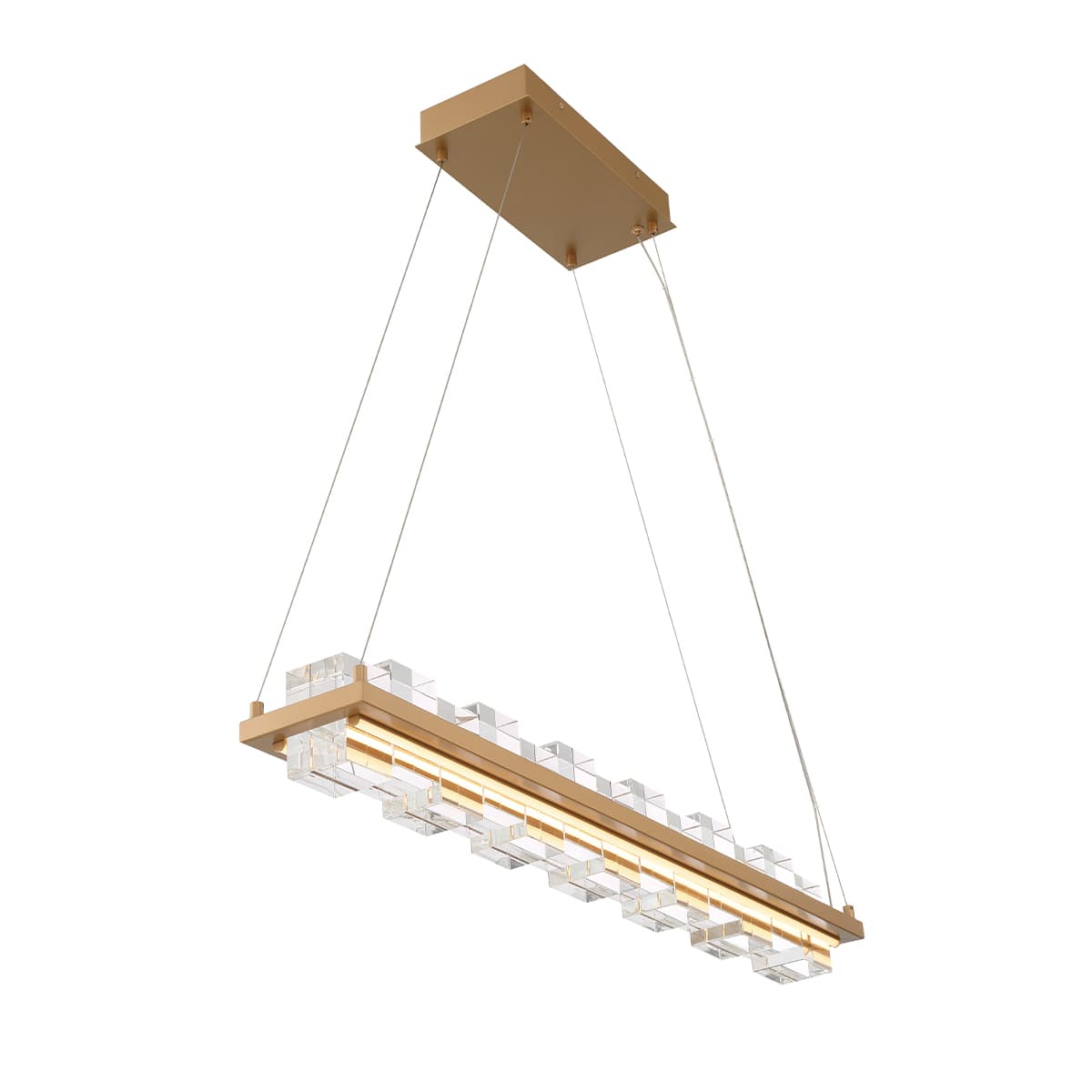 Bruco 2 Light Chandeliers In Gold — view 3