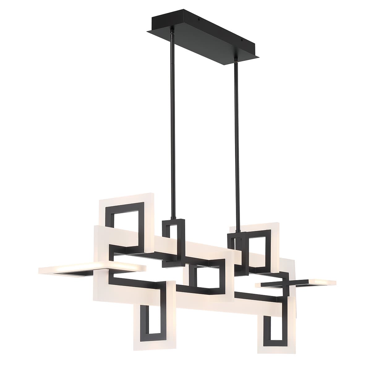 Inizio 6 Light Chandeliers In Black — view 3