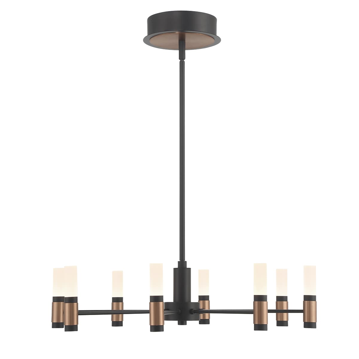 Albany 8 Light Chandeliers In Brass-Black — view 2