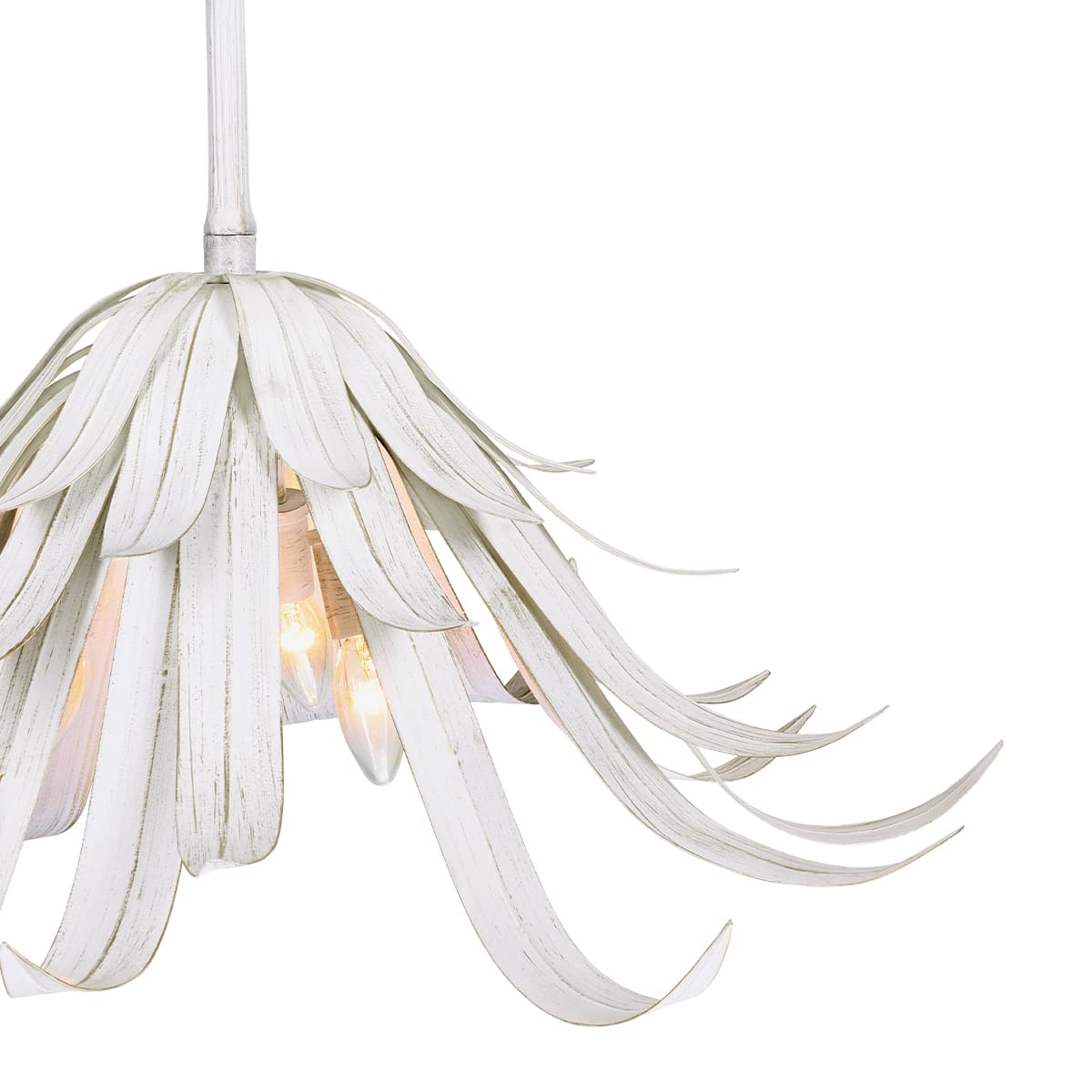 Kagra 3 Light Chandeliers In White — view 2