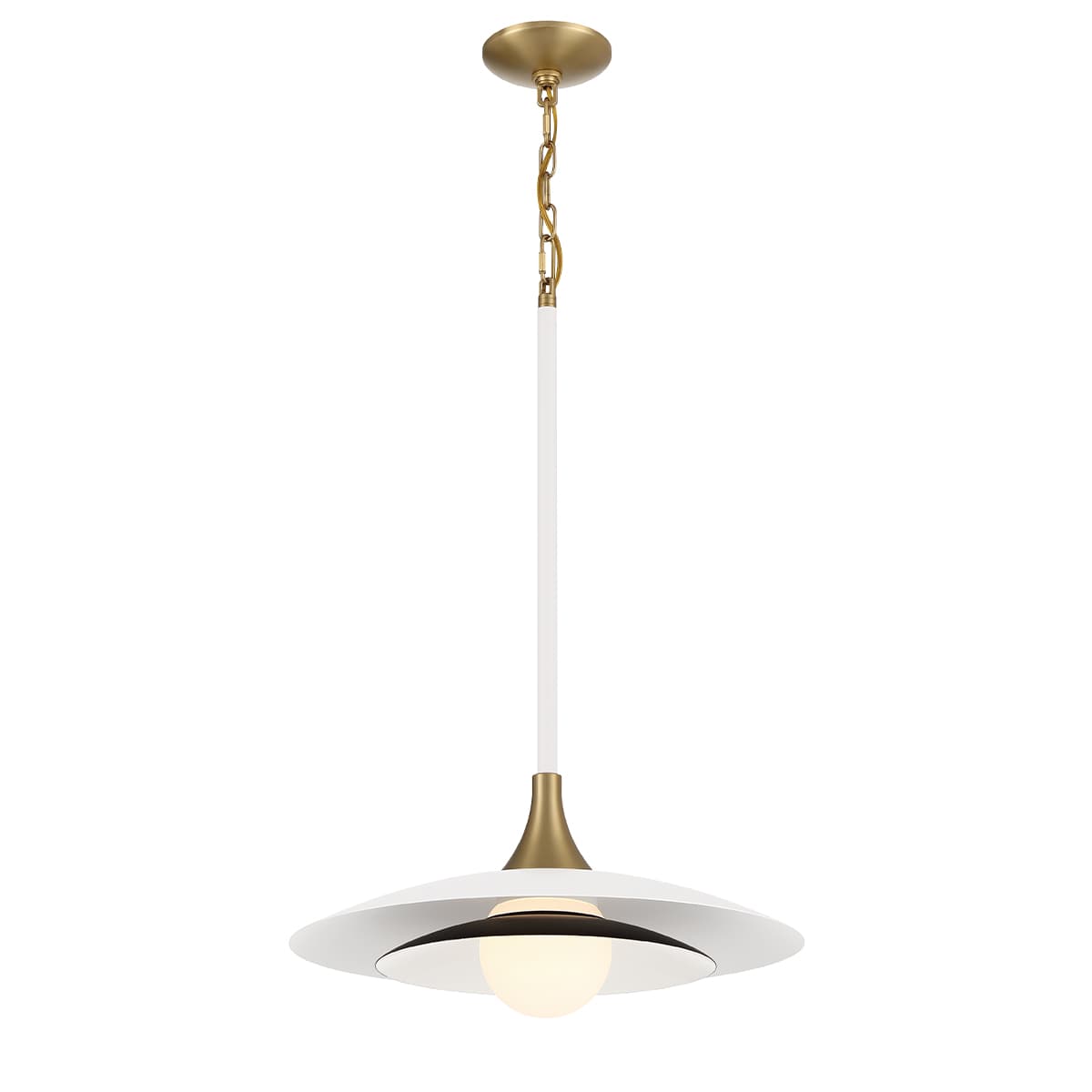 Welsh 1 Light Pendants In White — view 2
