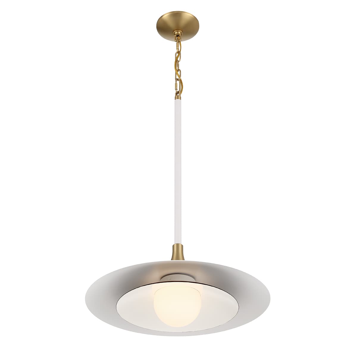 Welsh 1 Light Pendants In White — view 3